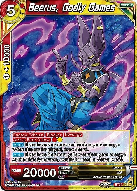 Beerus, Godly Games Frente