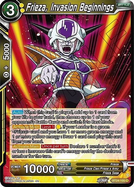 Frieza, Invasion Beginnings Frente