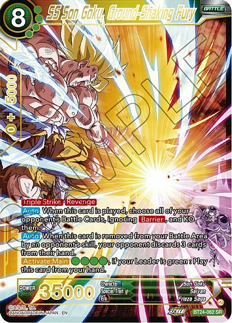 SS Son Goku, Ground-Shaking Fury Card Front