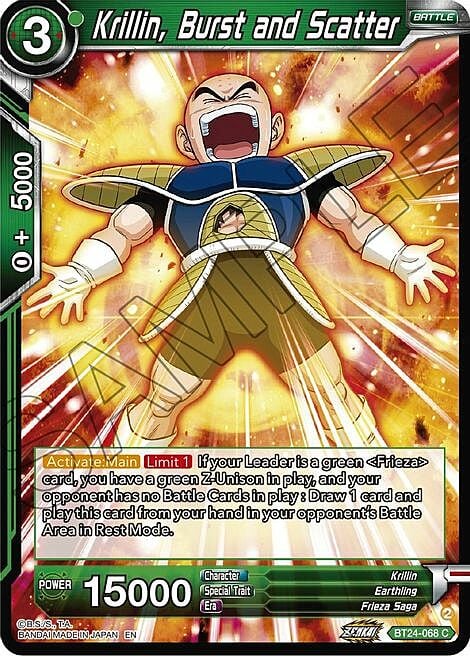 Krillin, Burst and Scatter Card Front