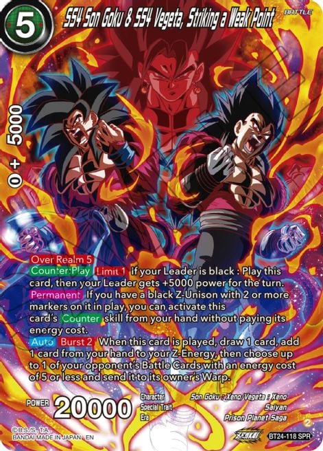 SS4 Son Goku & SS4 Vegeta, Striking a Weak Point Beyond Generations ...