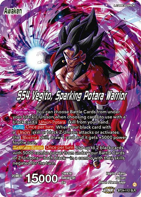 SS4 Son Goku & SS4 Vegeta // SS4 Vegito, Sparking Potara Warrior Frente