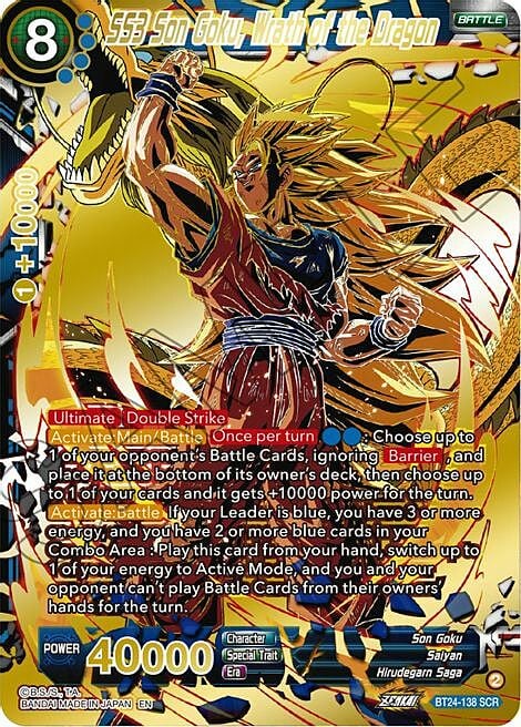 SS3 Son Goku,Wrath of the Dragon (BT24)べすたドラゴンボール