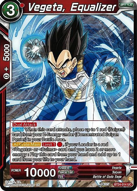 Vegeta, Equalizer Card Front