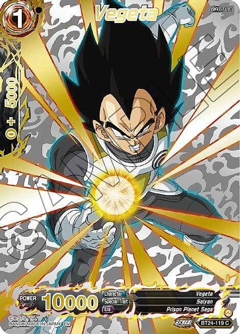 Vegeta Card Front