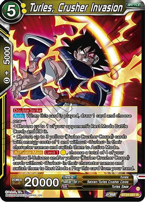 Turles, Crusher Invasion Card Front