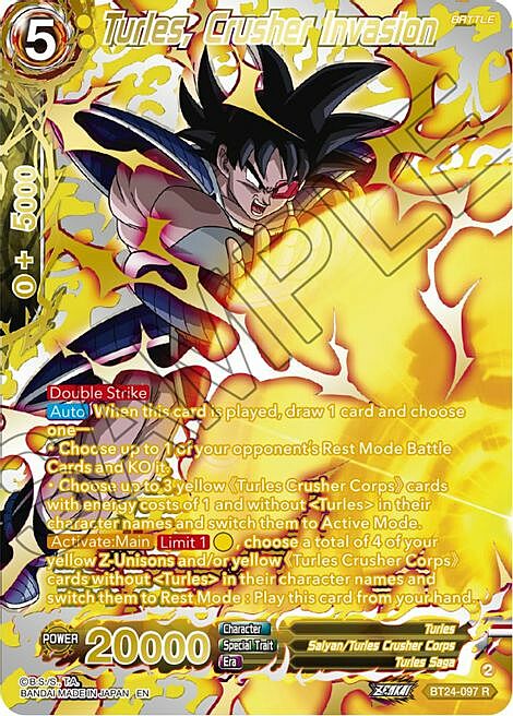 Turles, Crusher Invasion Card Front