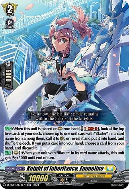 Knight of Inheritance, Emmeline Card Front