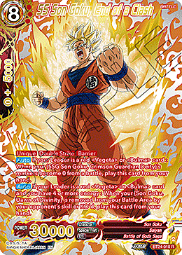 SS Son Goku, End of a Clash Card Front