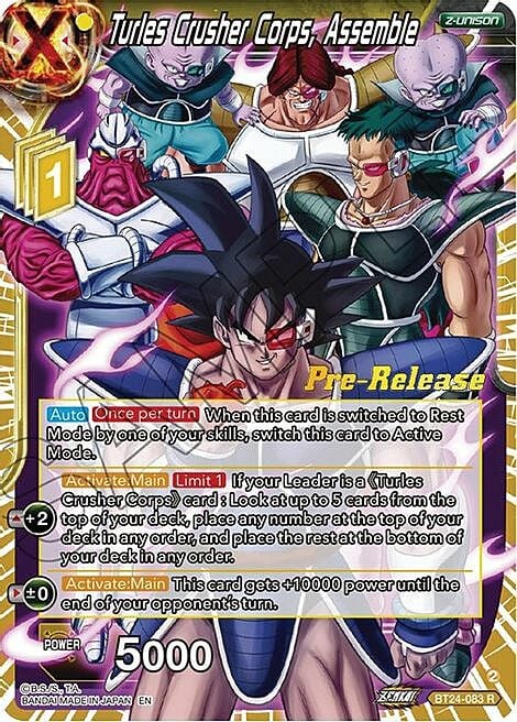 Turles Crusher Corps, Assemble Card Front