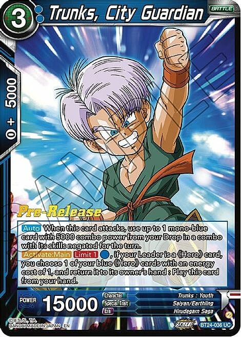 Trunks, City Guardian Card Front