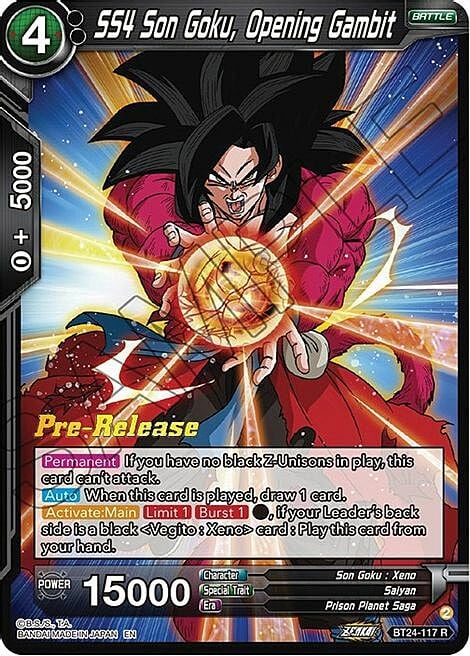 SS4 Son Goku, Opening Gambit Frente