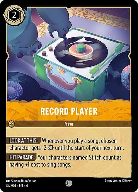 Record Player Card Front