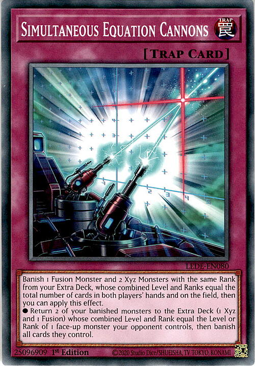 Simultaneous Equation Cannons Card Front