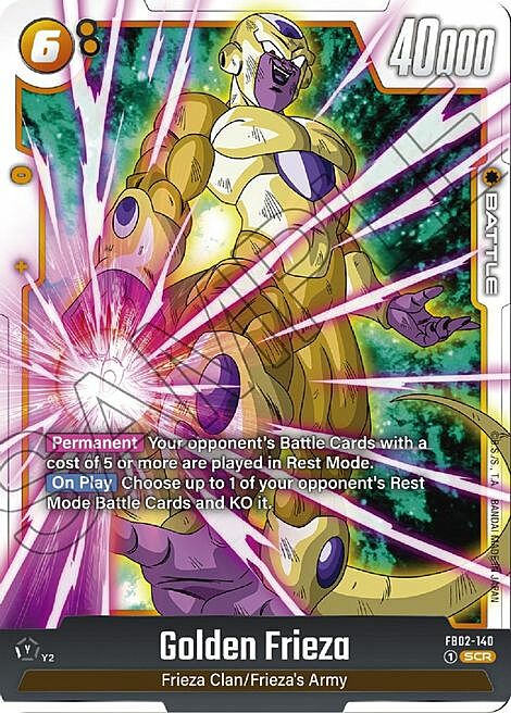 Golden Frieza Card Front