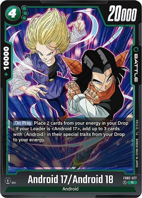 Android 17 / Android 18 Card Front