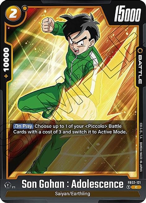 Son Gohan : Adolescence Card Front