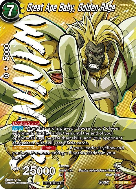 Great Ape Baby, Golden Rage Card Front