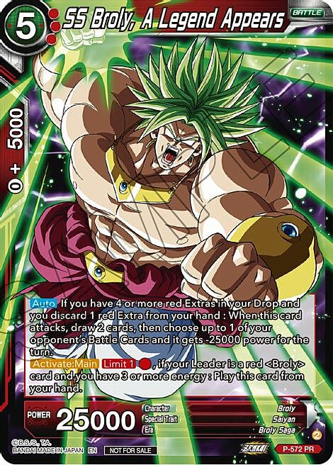 SS Broly, A Legend Appears Card Front