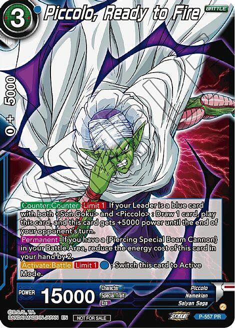 Piccolo, Ready to Fire Card Front