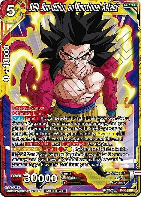 SS4, Son Goku, an Emotional Attack Frente