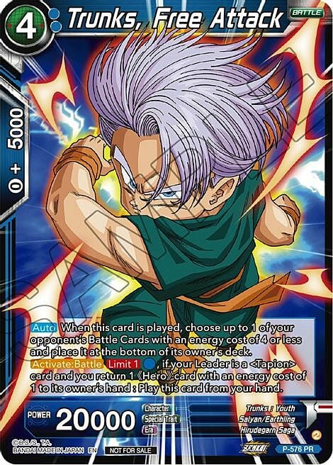 Trunks, Free Attack Card Front