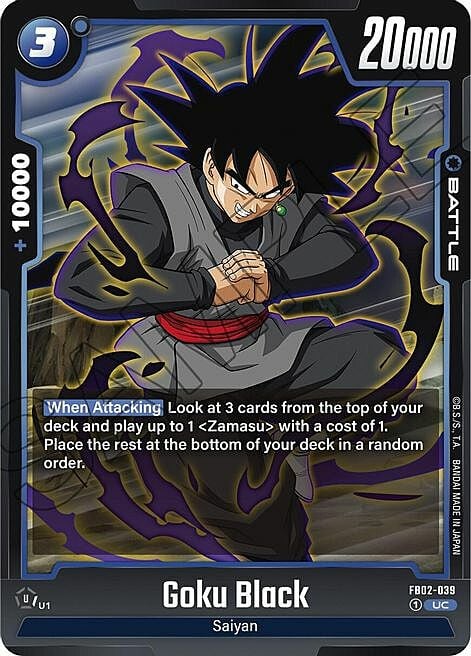 Goku Black Card Front