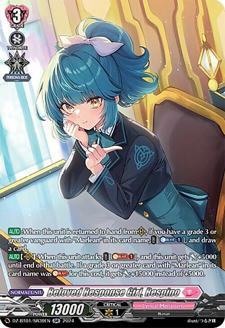 Beloved Response Girl, Respino Card Front