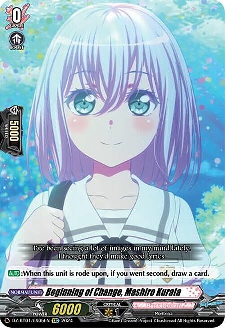 Beginning of Change, Mashiro Kurata Card Front