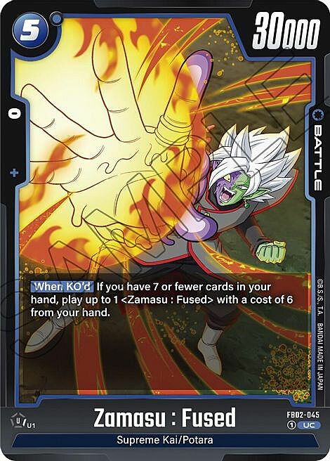 Zamasu : Fused Card Front