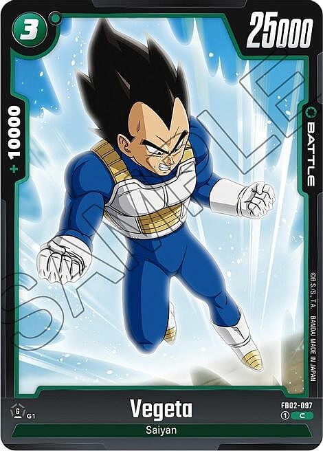 Vegeta Card Front