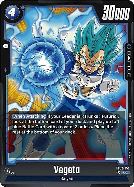 Vegeta Card Front