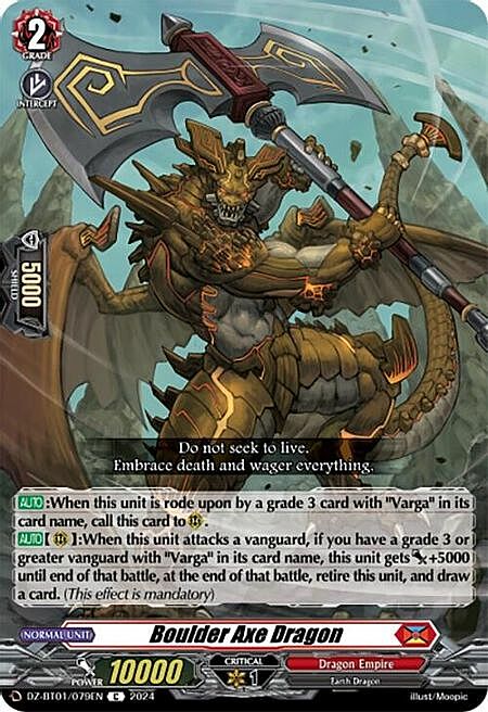 Boulder Axe Dragon Frente