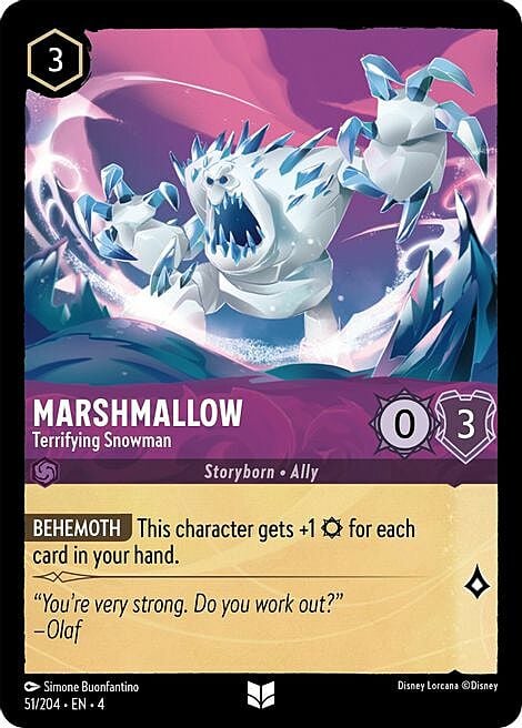 Marshmallow - Terrifying Snowman Card Front