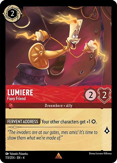 Lumiere - Fiery Friend Card Front