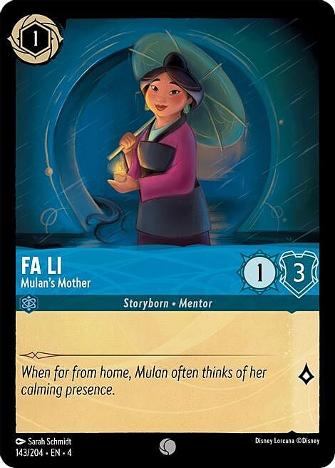 Fa Li - Mulan's Mother Card Front