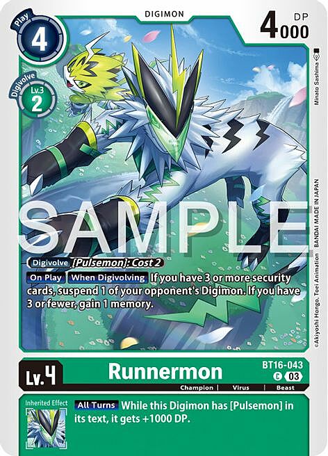 Runnermon Card Front