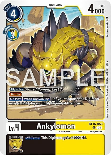 Ankylomon Card Front