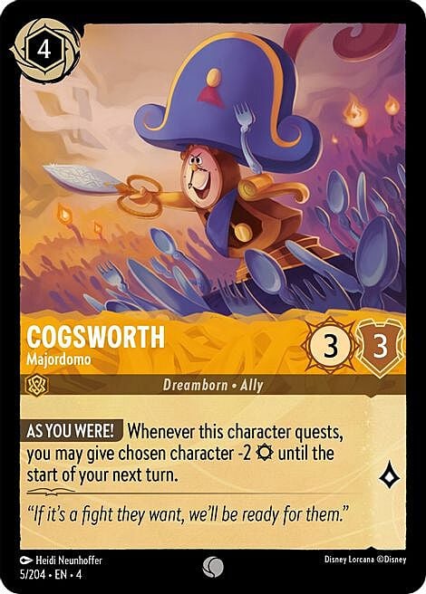 Cogsworth - Majordomo Card Front