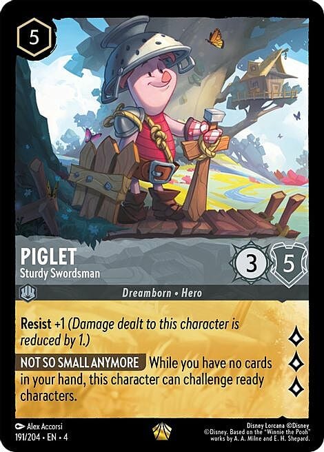 Piglet - Sturdy Swordsman Card Front