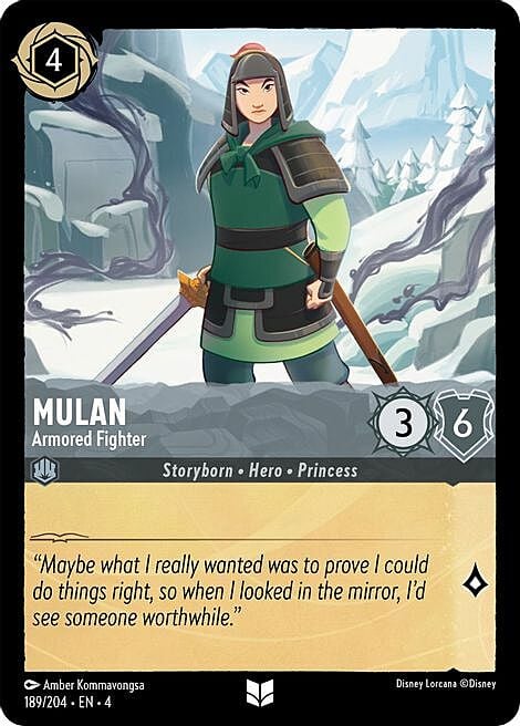 Mulan - Armored Fighter Card Front