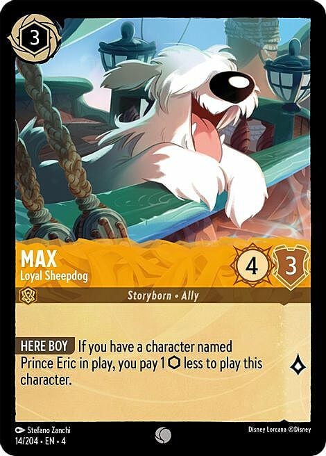 Max - Loyal Sheepdog Card Front