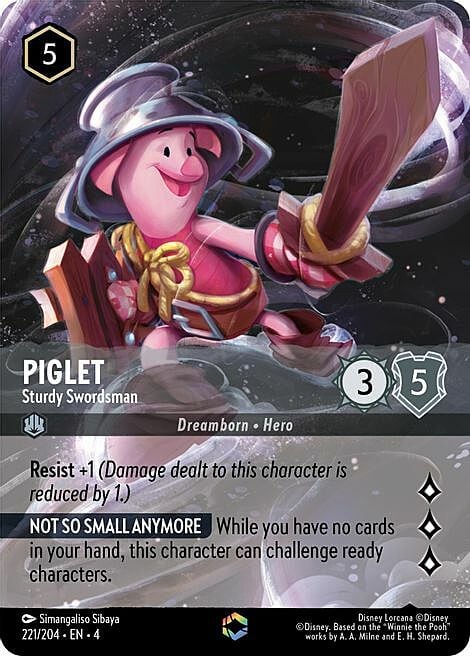 Piglet - Sturdy Swordsman Card Front