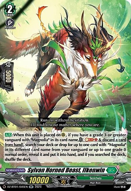 Sylvan Horned Beast, Ilkenwin Card Front