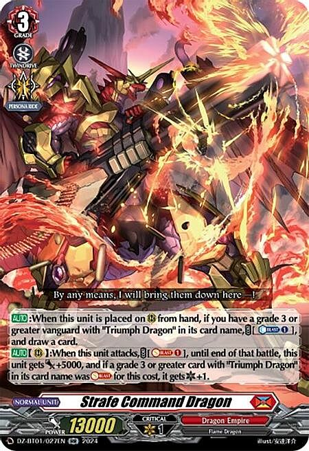 Strafe Command Dragon Card Front