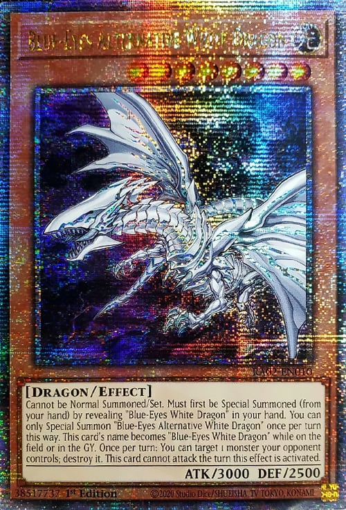 Yugioh Blue Eyes Alternative authentic White Dragon Ghost Rare