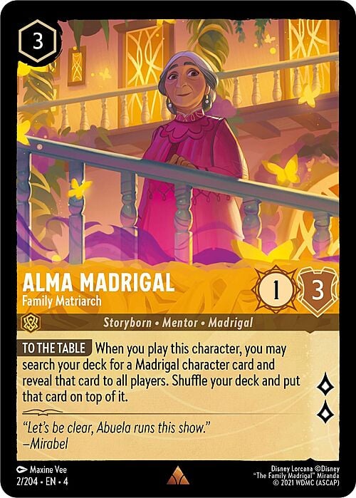 Alma Madrigal - Family Matriarch Card Front