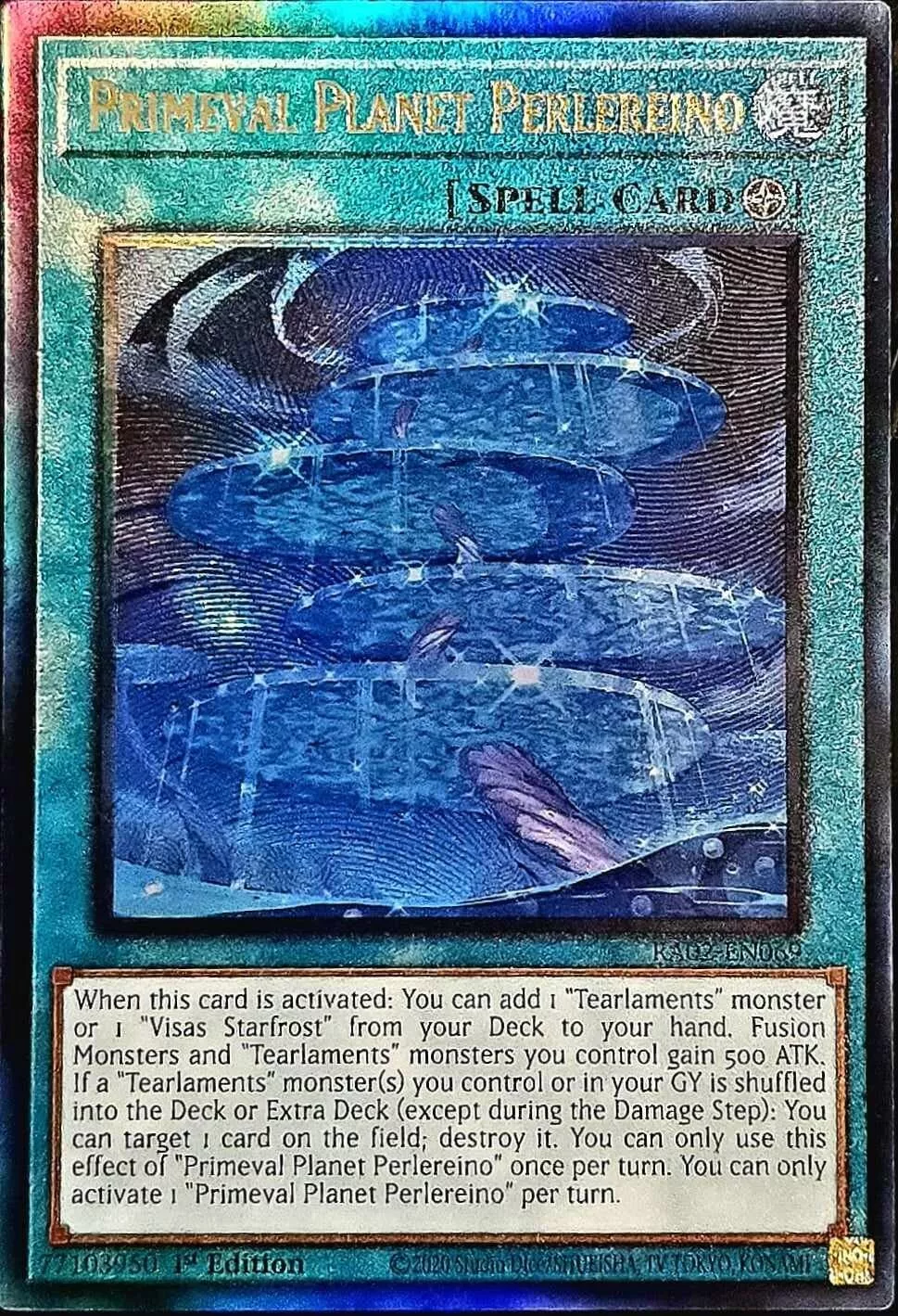 Yugioh, Primeval Planet popular Perlereino, Secret Rare