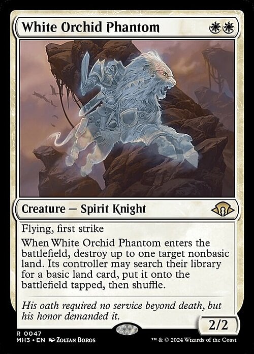 White Orchid Phantom Card Front