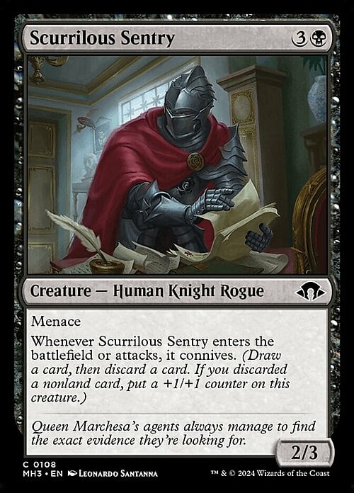 Scurrilous Sentry Card Front